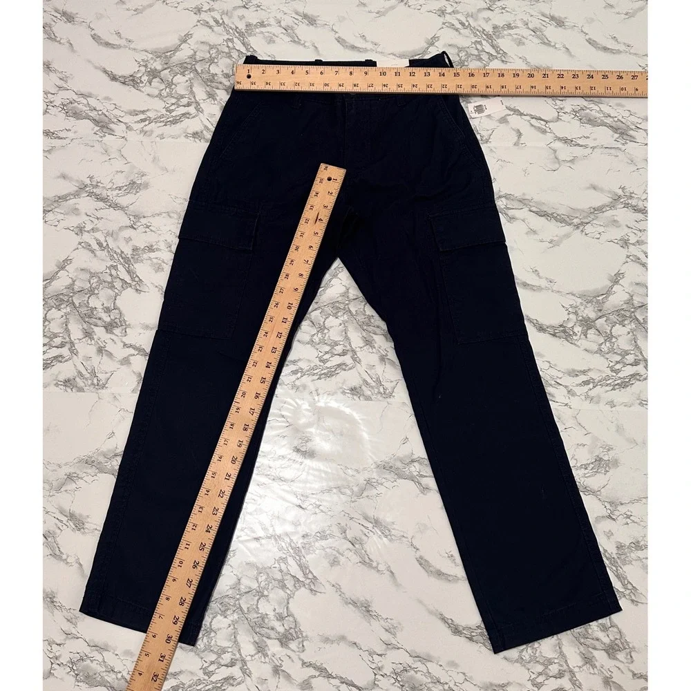 Old Navy Mens Straight Leg Cargo Pants Navy Blue 100% Cotton 29x30 NWT